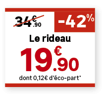 Le rideau,dont 0,12€ d’ co part*,.90,34€, 42