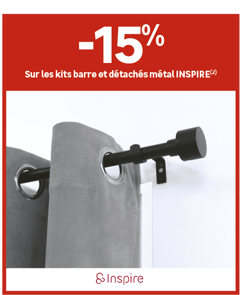 ﻿15﻿﻿%﻿ ﻿Sur les kits barre et d tach s m tal INSPIRE(2)