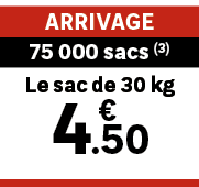 Le sac de 30 kg,75 000 sacs (3),Arrivag