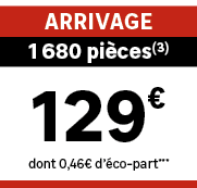 dont 0,46€ d’ co part**