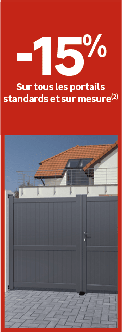  ﻿15﻿﻿%﻿ ﻿Sur tous les portails standards et sur mesure(2)