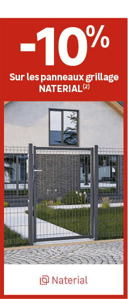  ﻿10﻿﻿%﻿ ﻿Sur les panneaux grillage NATERIAL(2)